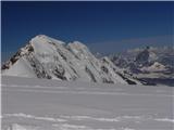 Lyskamm 4527m in Matterhorn (Monte Cervino) 4478m
